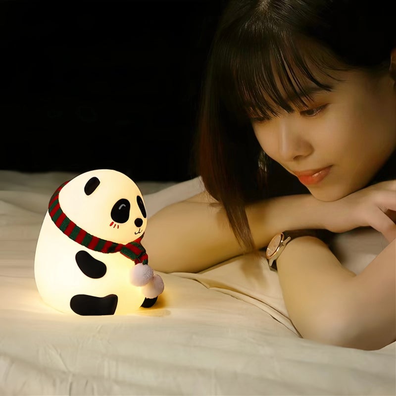 Bluejw Panda Night Light, Silicone 3D Night Lights for Kids, Cute Animal Lamp, Rechargeable Nursery Nightlight - Image 3